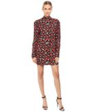 Just Cavalli - Crazy Lips Printed Long Sleeve Runway Dress