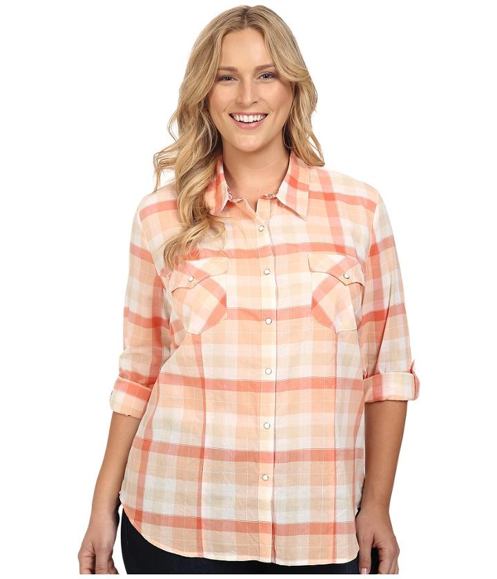 Roper - Plus Size 0422 Tangerine Plaid