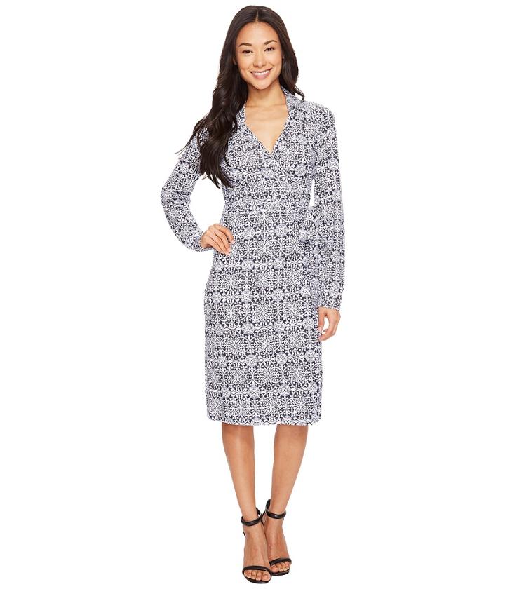 Pendleton - Medallion Print Wrap Knit Dress
