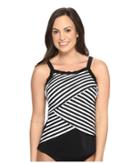 Miraclesuit - New Directions Color Block High Neck Tankini Top