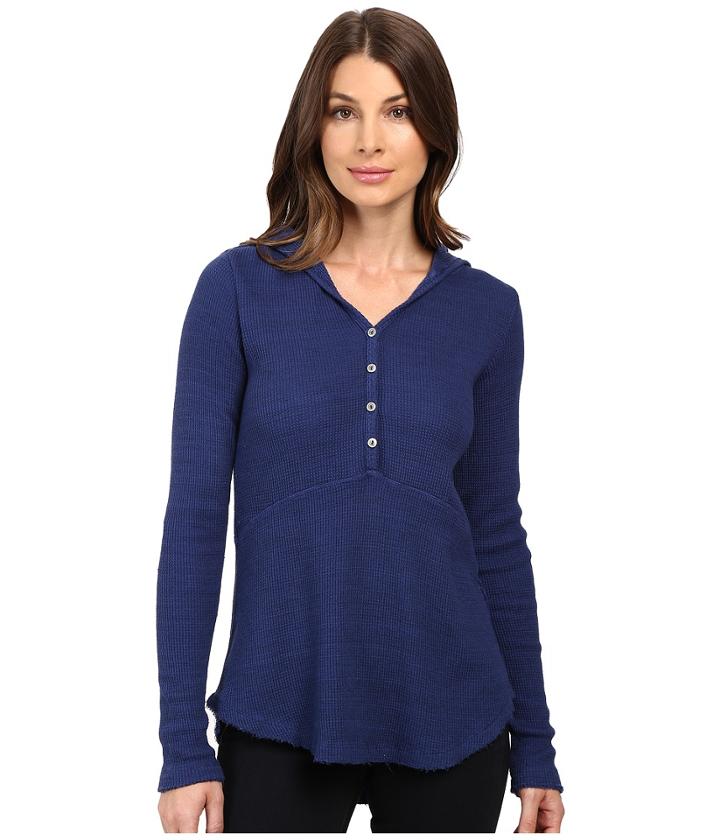 Mod-o-doc - Space Dye Thermal Henley Hoodie