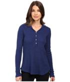 Mod-o-doc - Space Dye Thermal Henley Hoodie
