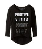 The Original Retro Brand Kids - Positive Vibes, Positive Life 3/4 Dolman Pullover