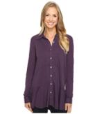 Mod-o-doc - Slub Jersey Long Sleeve Button Front Tunic