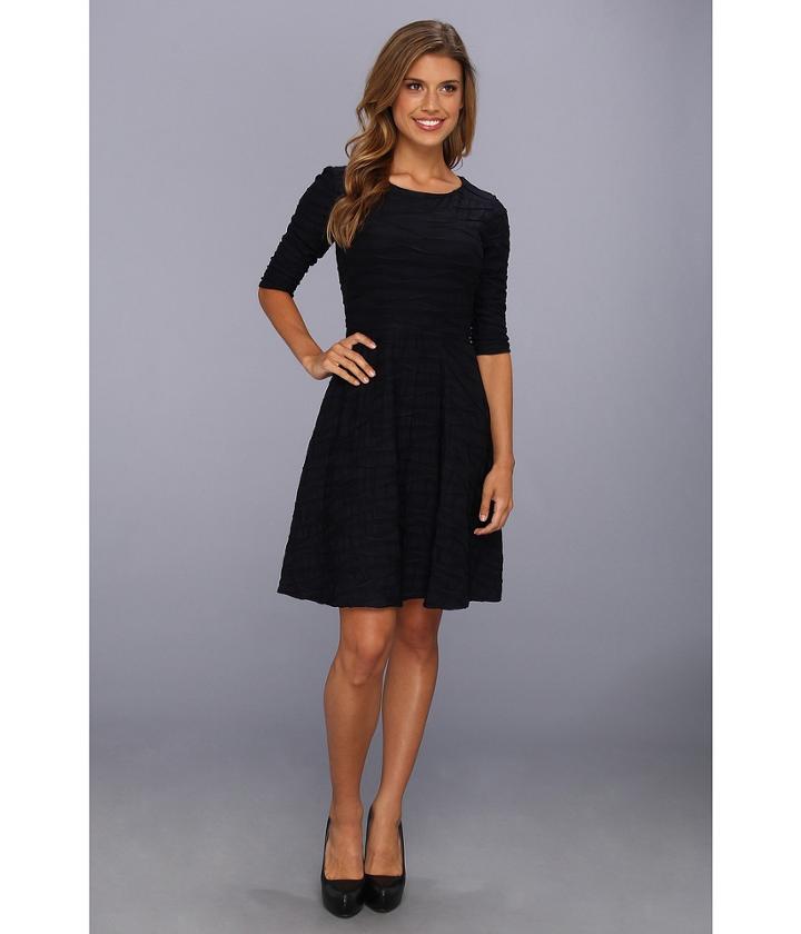 Donna Morgan - Three-quarter Sleeve Dress W/full Skirt
