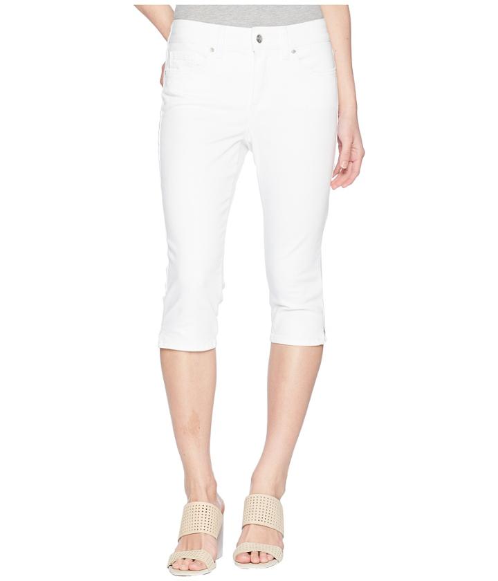Nydj Petite - Petite Skinny Capris In Optic White