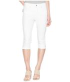 Nydj Petite - Petite Skinny Capris In Optic White