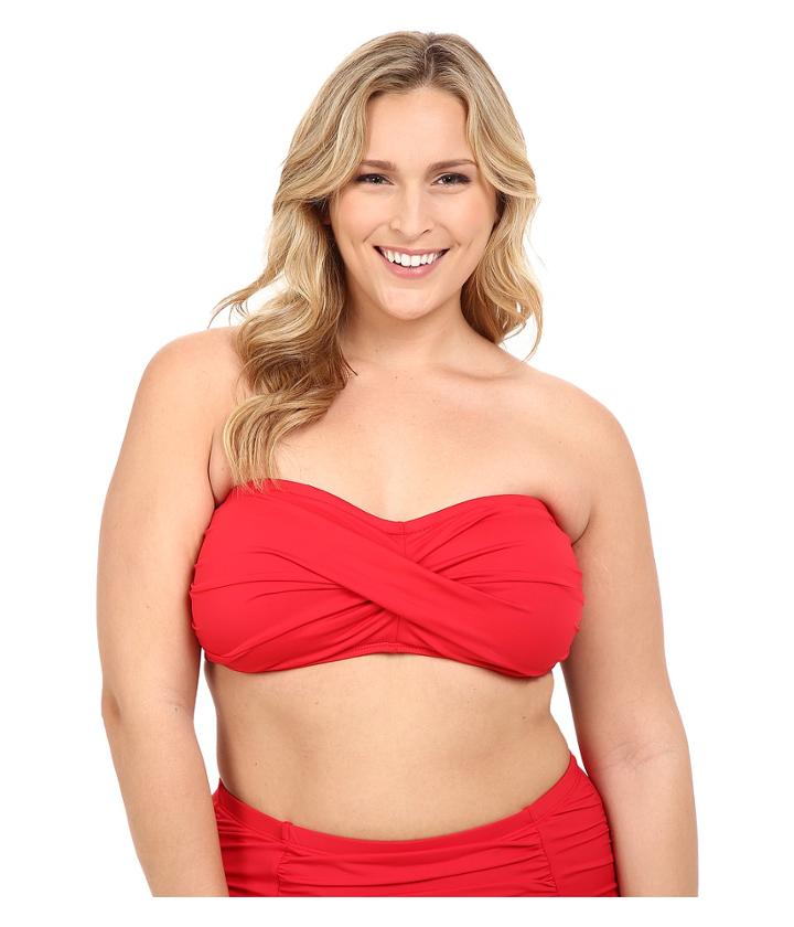 La Blanca - Plus Size Island Solid Bandeau Bra