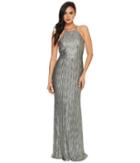 Adrianna Papell - Crinkle Jersey Chocker Neck Gown