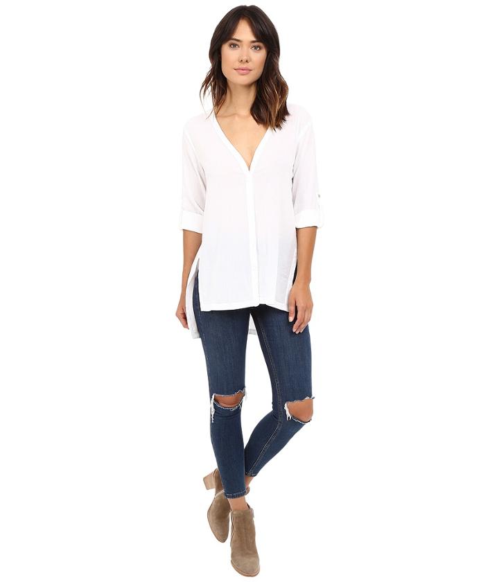 Heather - Gauze Button Down
