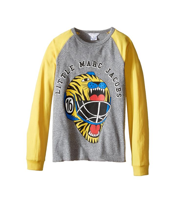 Little Marc Jacobs - Long Sleeve Hockey Illustration Tee Shirt