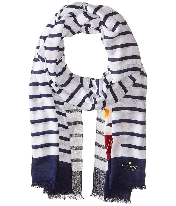 Kate Spade New York - Percy On Stripe Oblong Scarf