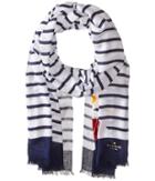Kate Spade New York - Percy On Stripe Oblong Scarf