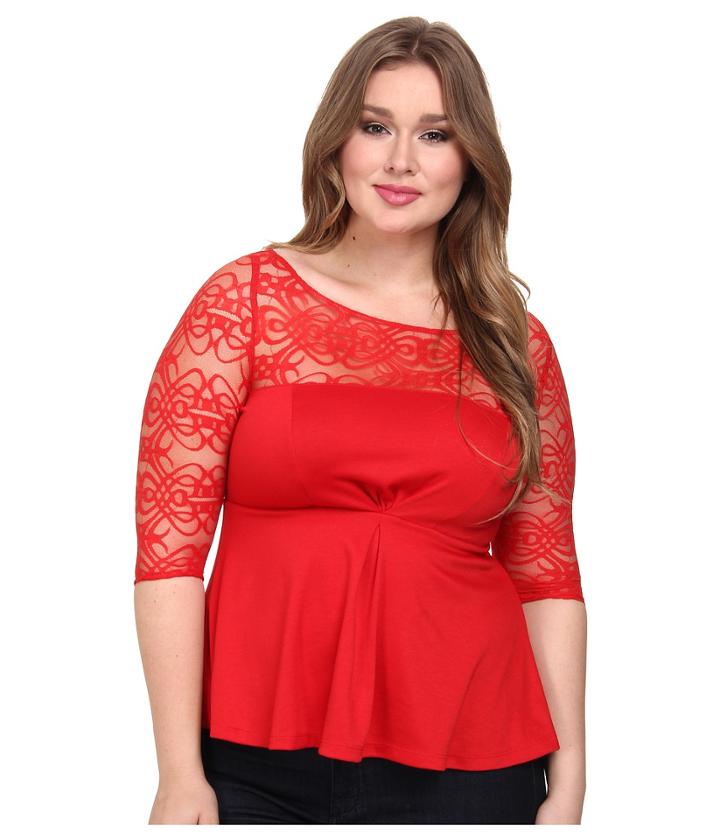 Kiyonna - Illusion Ponte Peplum Top