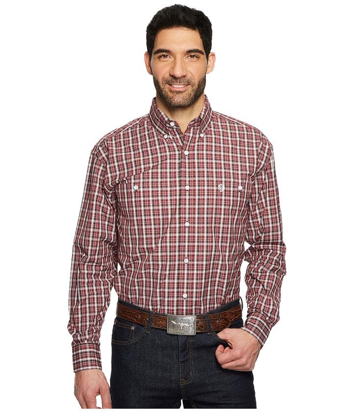 Wrangler - Long Sleeve George Strait Two-pocket Button Plaid