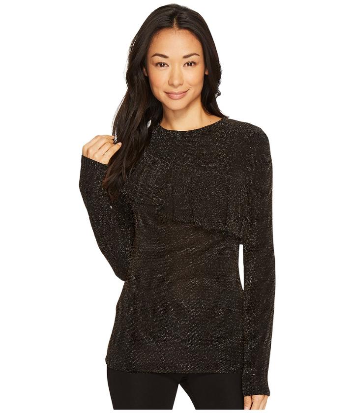 Michael Michael Kors - Asymmetrical Ruffle Long Sleeve Top