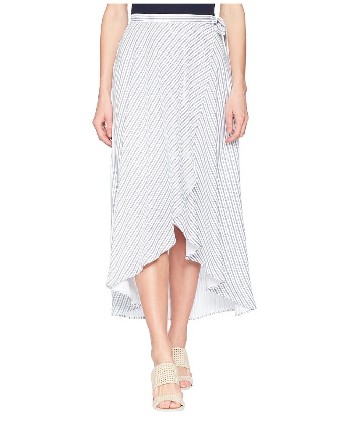 Tribal - 37 Woven Crepe Long Wrap Skirt In White