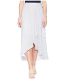 Tribal - 37 Woven Crepe Long Wrap Skirt In White