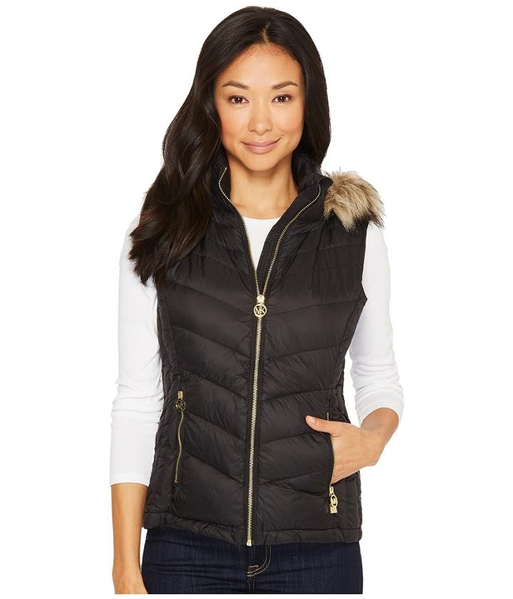 Michael Michael Kors - Zip Front Hooded Vest M821974cz