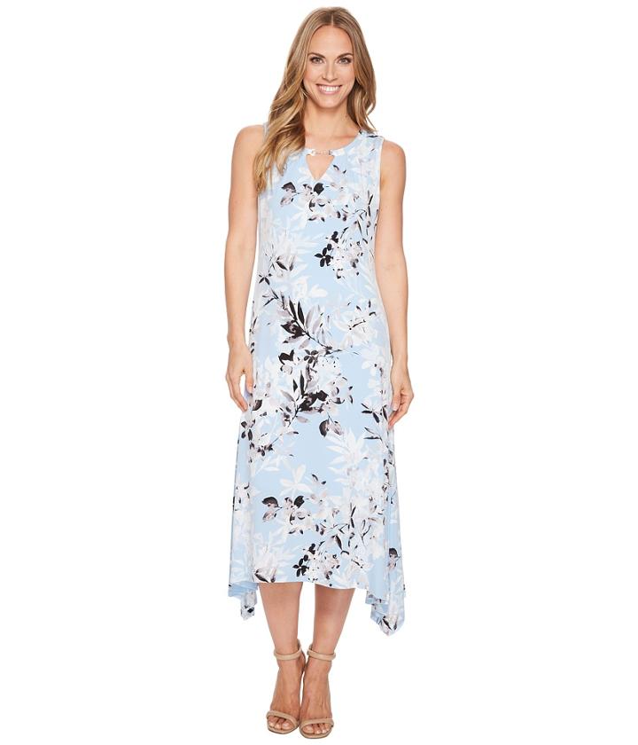 Calvin Klein - Crew Neck Printed Maxi Dress