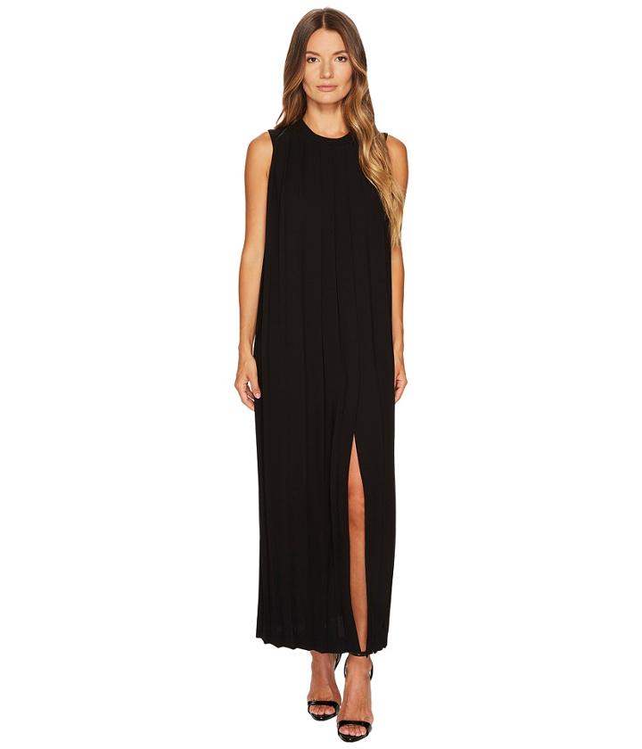 Neil Barrett - Sable' + Fine Gabardine Sleeveless Pleated Dress