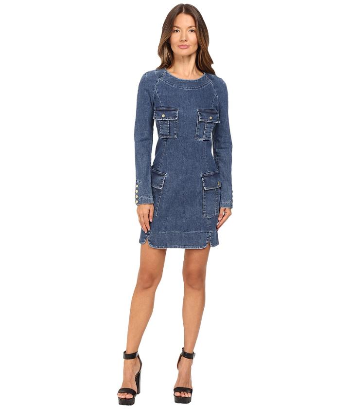 Pierre Balmain - Denim Long Sleeve Dress