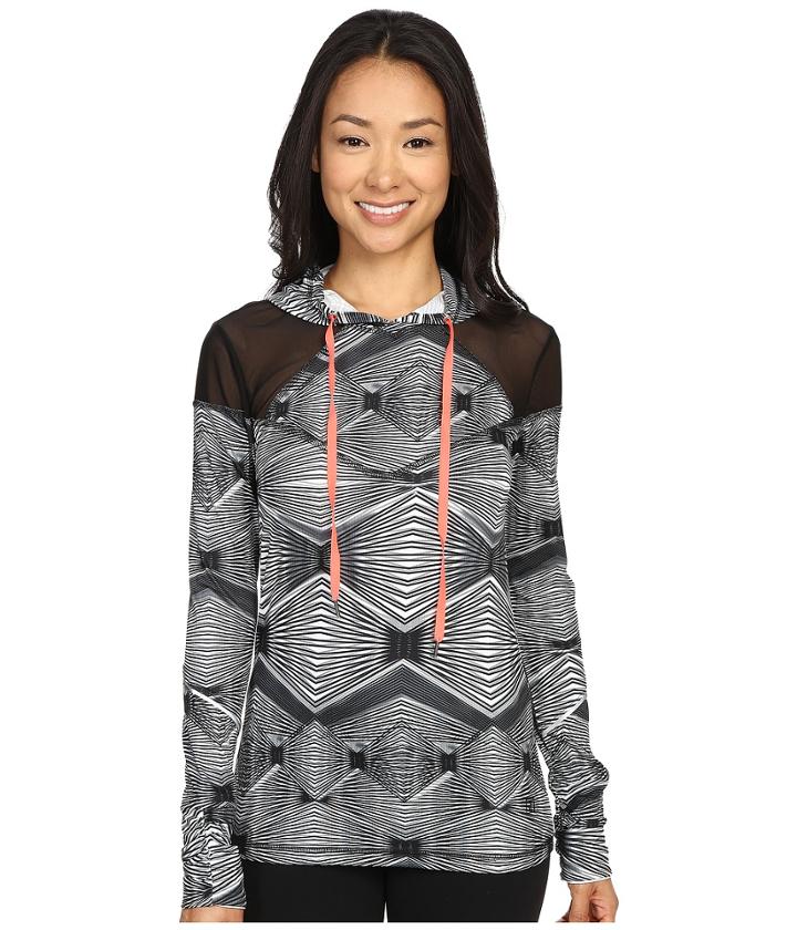 Zobha - Long Sleeve Hoodie W/ Mesh Panels