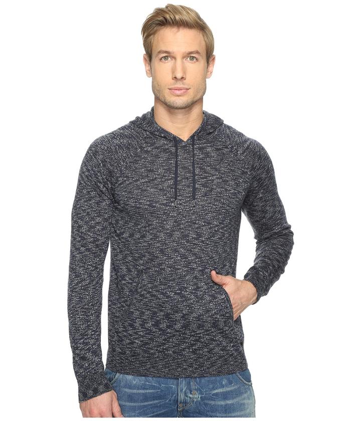 John Varvatos Star U.s.a. - Space Dyed Pullover Hoodie Sweater With Metal Tipped Drawcord Y1477t1b