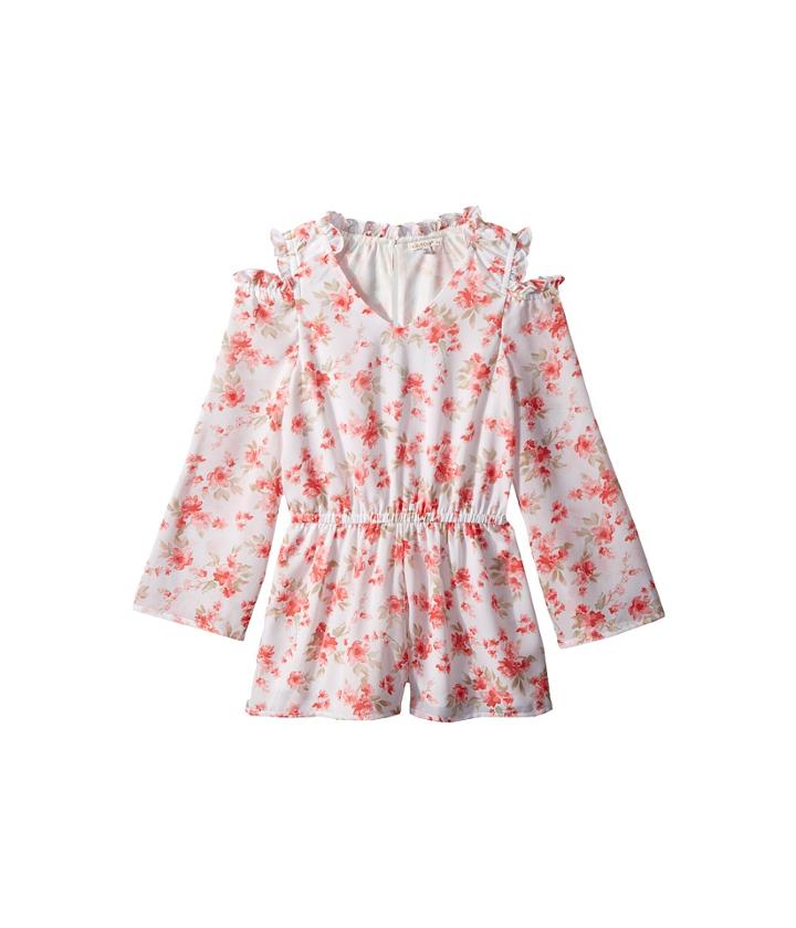 Ella Moss Girl - Cold Shoulder Floral Romper