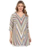 Nic+zoe - Plus Size Chevron Tunic