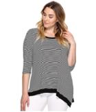 Karen Kane Plus - Plus Size 3/4 Sleeve Asymmetric Hem Top