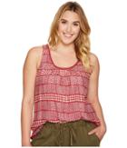 Lucky Brand - Plus Size Red Geo Tank Top