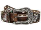 M&amp;f Western - Turquoise Floral Overlay With Lace Edge Belt