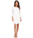 Laundry By Shelli Segal - 3/4 Sleeve Embroidered Mesh Dress