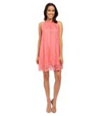 Adrianna Papell - Babydoll Embellished Neckline Dress