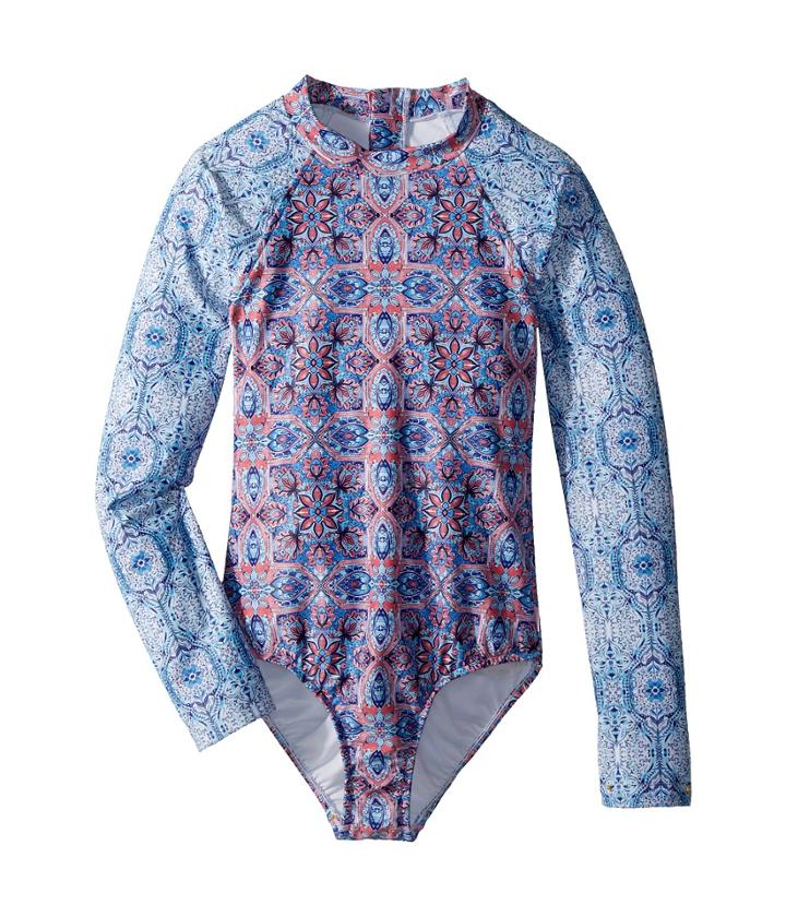 Seafolly Kids - Boho Tile Long Sleeve Surf Tank