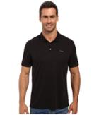Calvin Klein - Short Sleeve Flat Knit Placket Cotton Tencel Polo