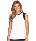 Calvin Klein - Sleeveless Top W/ Lace And Studs