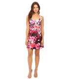 Adrianna Papell - Deep V-neck Mikado Dress