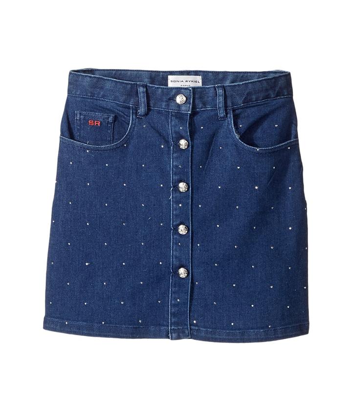 Sonia Rykiel Kids - Embellished Denim Mini Skirt