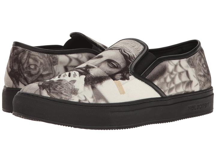 Neil Barrett - Tattoo Statue Canavs Slip-on
