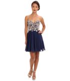 Faviana - Glamour Short Lace Chiffon Dress S7436