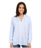 Culture Phit - Dagny Long Sleeve Hooded Lace-up Sweater