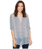 Roper - 1290 Blue Tribal Print Georgette