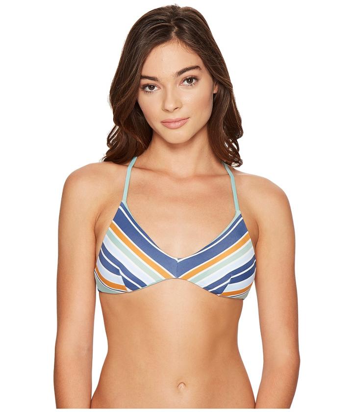 Rvca - Stripe Type Triangle Bikini Top