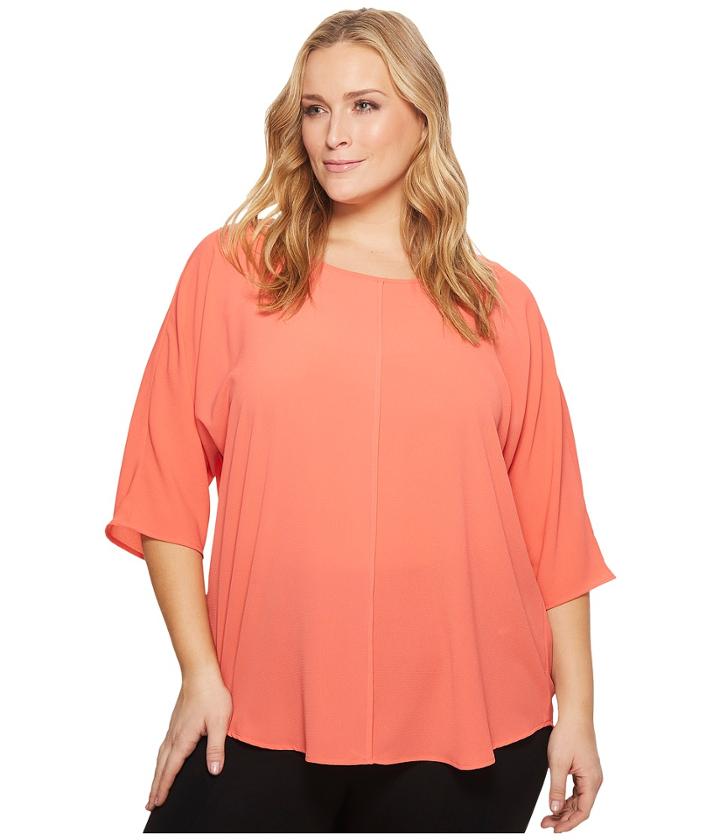 Vince Camuto Specialty Size - Plus Size Elbow Sleeve Center Front Seam Blouse