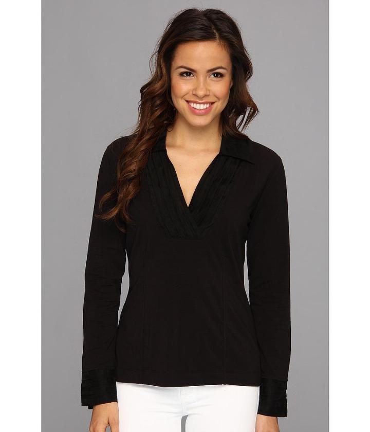 Nic+zoe Pleated V Top