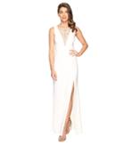 Adrianna Papell - Jersey Halter Gown W/ Illusion
