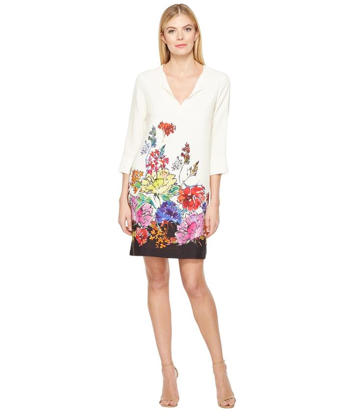 Karen Kane - Floral Border Shift Dress