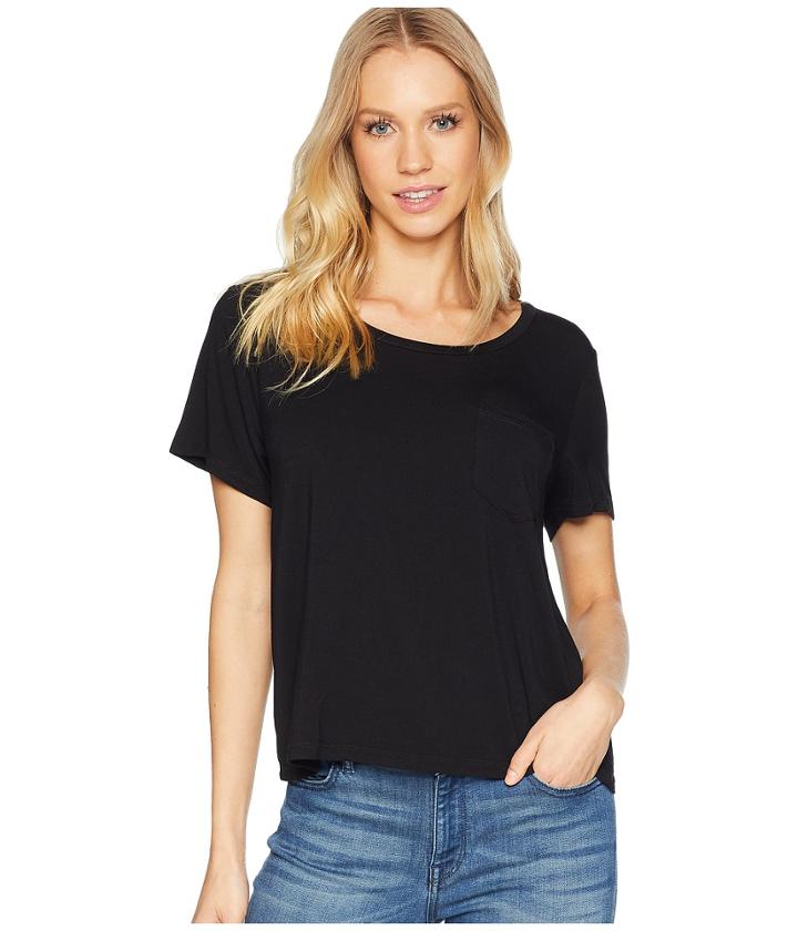 Splendid - Rayon Jersey Crop Pocket Tee